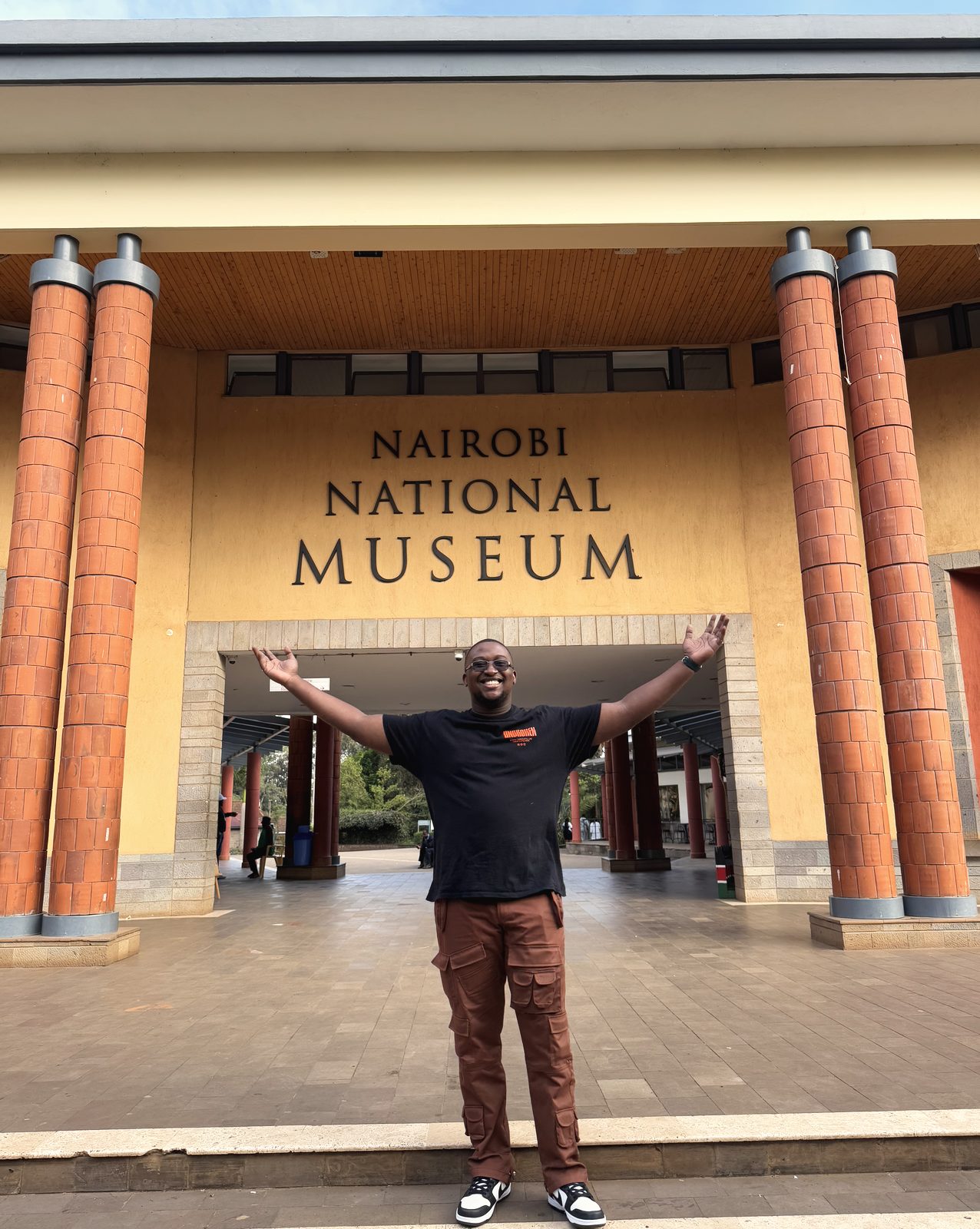 Joshua outside the Nairobi National Museum