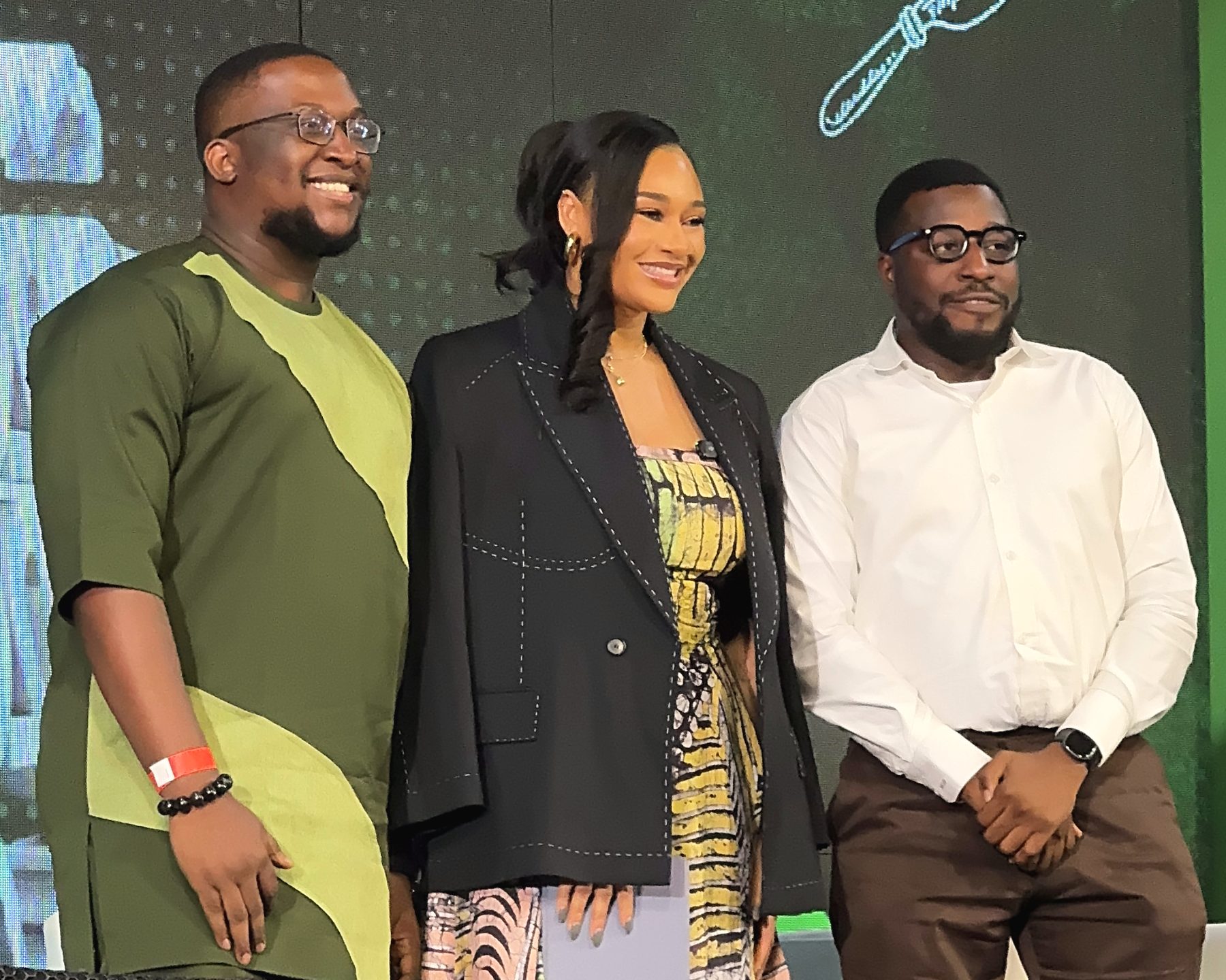 Joshua with fellow speakers on stage at Nigeria Food Summit 2026